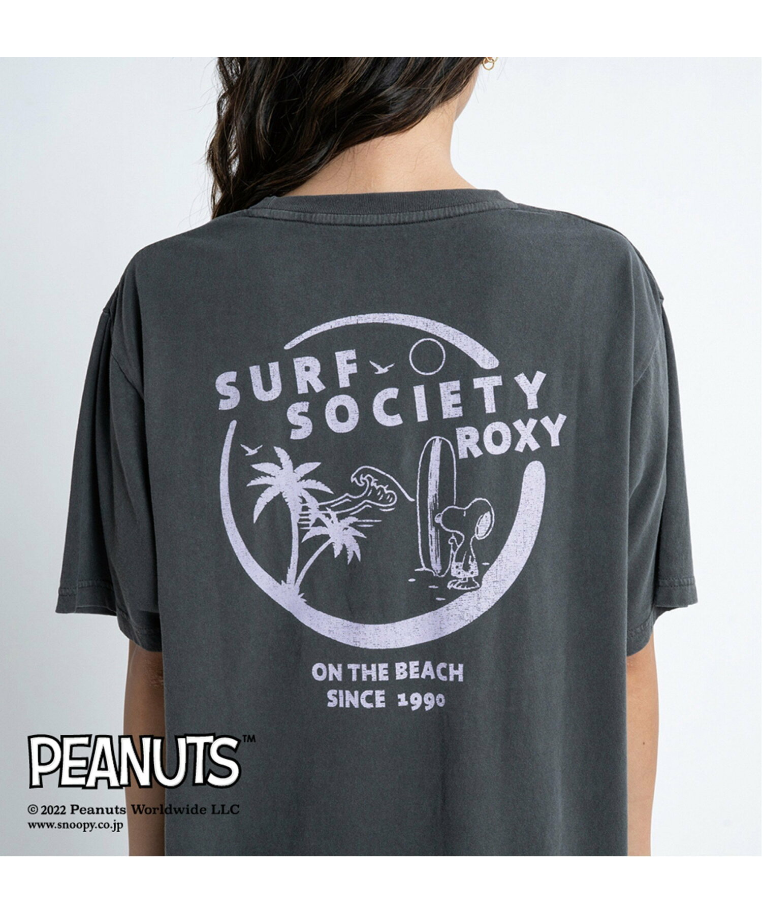 (W)【VINTAGE PEANUTS】PEANUTS SURF SOCIETY ROXY S/S TEE Tシャツ